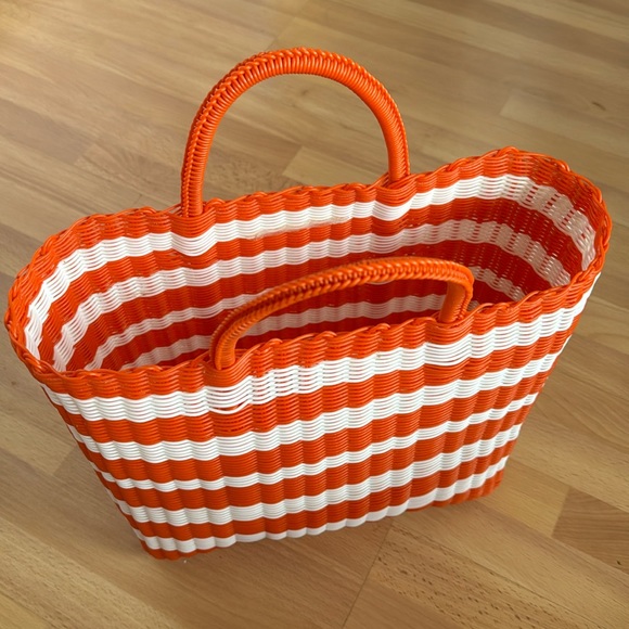 Vintage Handbags - Vintage plastic woven bag